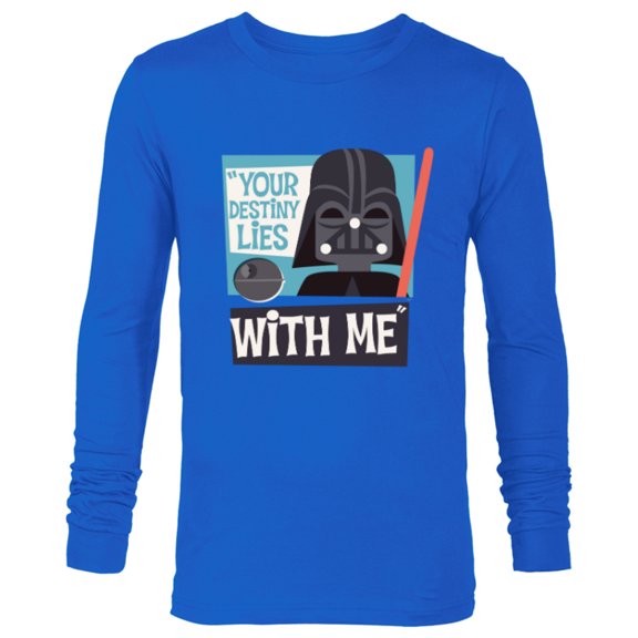 Star Wars Darth Vader Your Destiny Lies With Me Stylized - Long Sleeve T-Shirt for Men - Customized-Navy