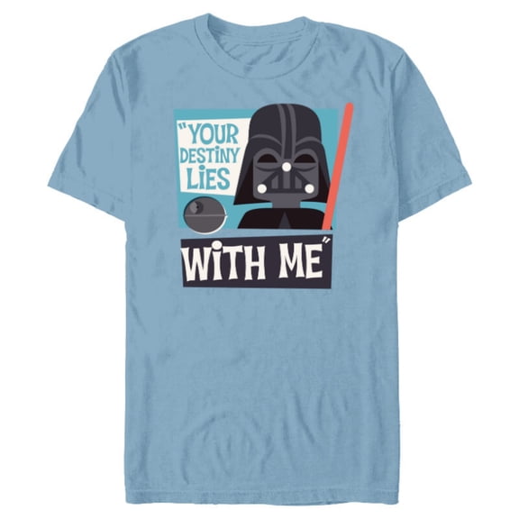 Star Wars Darth Vader Your Destiny Lies With Me Stylized - Short Sleeve Blended T-Shirt for Adults - Customized-Ocean Blue