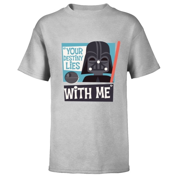 Star Wars Darth Vader Your Destiny Lies With Me Stylized - Short Sleeve T-Shirt for Kids - Customized-Athletic Heather