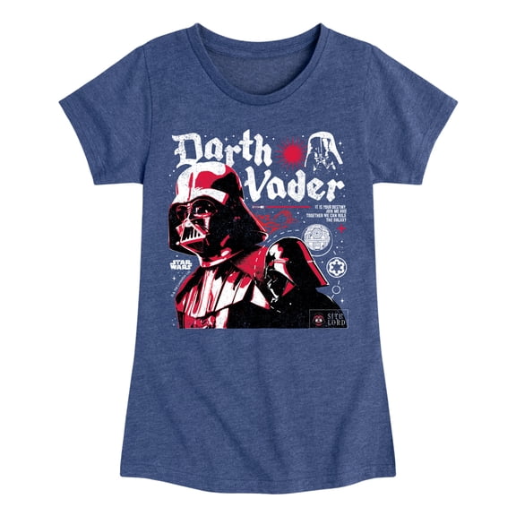 Star Wars - Darth Vader Zine - Toddler And Youth Girls Fitted Short Sleeve Tee