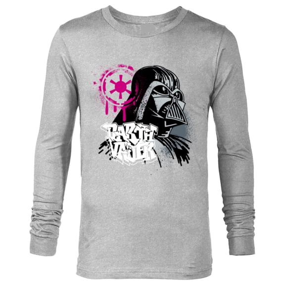 Star Wars Darth Vader and Imperial Symbol Graffiti - Long Sleeve T-Shirt for Men - Customized-Athletic Heather