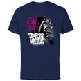 thumbnail image 1 of Star Wars Darth Vader and Imperial Symbol Graffiti - Short Sleeve Cotton T-Shirt for Adults - Customized-Navy, 1 of 5
