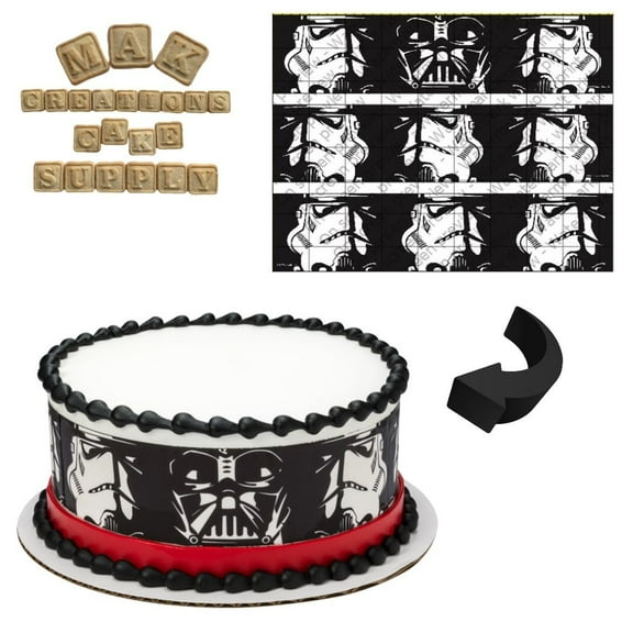 Star Wars Darth Vader and Storm Troppers Edible Cake Wrap Strips