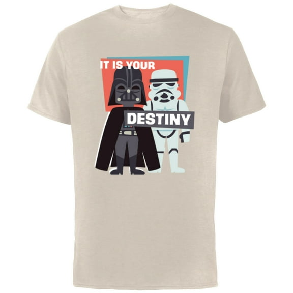Star Wars Darth Vader and Stormtrooper It is Your Destiny - Short Sleeve Cotton T-Shirt for Adults - Customized-Natural