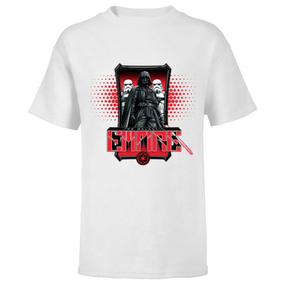 Star Wars Darth Vader and Stormtroopers The Galactic Empire - Short Sleeve T-Shirt for Kids - Customized-White