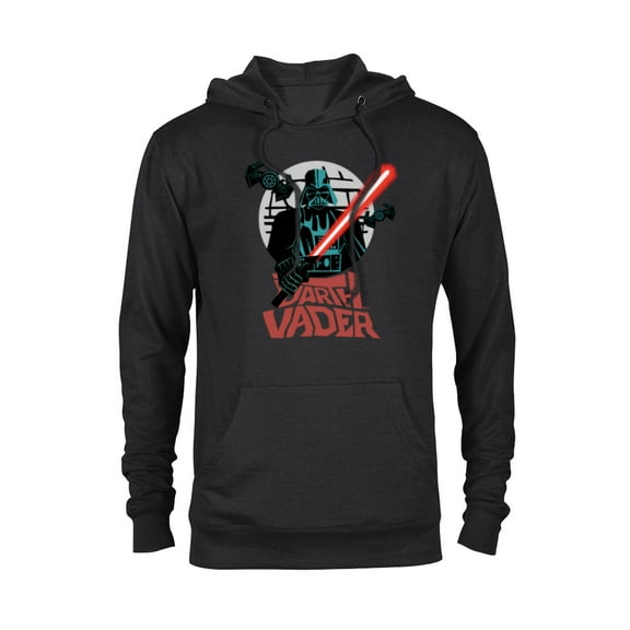 Star Wars Darth Vader with Lightsaber Block Print Style - Pullover Hoodie for Adults - Customized-Black