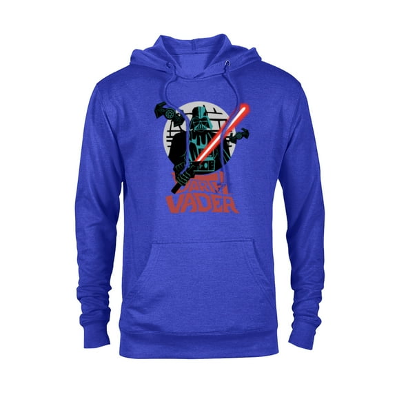 Star Wars Darth Vader with Lightsaber Block Print Style - Pullover Hoodie for Adults - Customized-Royal