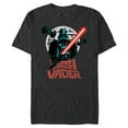thumbnail image 1 of Star Wars Darth Vader with Lightsaber Block Print Style - Short Sleeve Blended T-Shirt for Adults - Customized-Dark Heather, 1 of 5