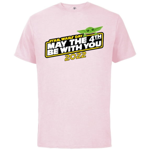 Star Wars Day Grogu May The 4th Be With You 2022 - Short Sleeve Cotton T-Shirt for Adults - Customized-Soft Pink