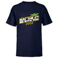 thumbnail image 1 of Star Wars Day Grogu May The 4th Be With You 2022 - Short Sleeve T-Shirt for Kids - Customized-Navy, 1 of 5