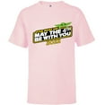 thumbnail image 1 of Star Wars Day Grogu May The 4th Be With You 2022 - Short Sleeve T-Shirt for Kids - Customized-Soft Pink, 1 of 5