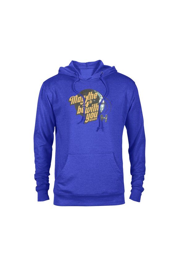 Day May the 4th Be With You 2023 Death Star Retro - Pullover Hoodie for Adults - Customized-Royal