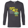 thumbnail image 1 of Star Wars Day May the 4th Be With You 2023 Grogu Distressed - Long Sleeve T-Shirt for Men - Customized-Charcoal Heather, 1 of 5