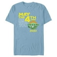 thumbnail image 1 of Star Wars Day May the 4th Be With You 2023 Grogu Distressed - Short Sleeve Blended T-Shirt for Adults - Customized-Ocean Blue, 1 of 5