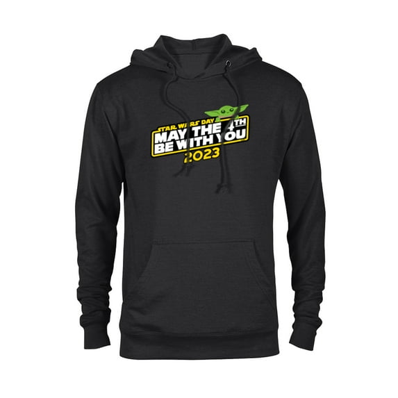 Star Wars Day May the 4th Be With You 2023 Logo Grogu - Pullover Hoodie for Adults - Customized-Black