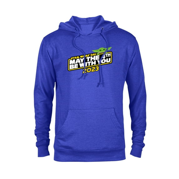 Star Wars Day May the 4th Be With You 2023 Logo Grogu - Pullover Hoodie for Adults - Customized-Royal