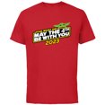 thumbnail image 1 of Star Wars Day May the 4th Be With You 2023 Logo Grogu - Short Sleeve Cotton T-Shirt for Adults - Customized-Red, 1 of 5