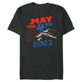 thumbnail image 1 of Star Wars Day May the 4th Be With You 2023 X-Wing Fighter - Short Sleeve Blended T-Shirt for Adults - Customized-Dark Heather, 1 of 5