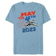 thumbnail image 1 of Star Wars Day May the 4th Be With You 2023 X-Wing Fighter - Short Sleeve Blended T-Shirt for Adults - Customized-Ocean Blue, 1 of 5