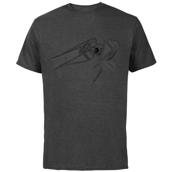 Star Wars Day May the 4th Be With You Kylo Ren TIE Fighter - Short Sleeve Cotton T-Shirt for Adults - Customized-Charcoal