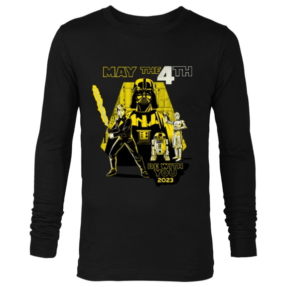 Star Wars Day May the 4th Be With You Return of the Jedi 40 - Long Sleeve T-Shirt for Men - Customized-Black