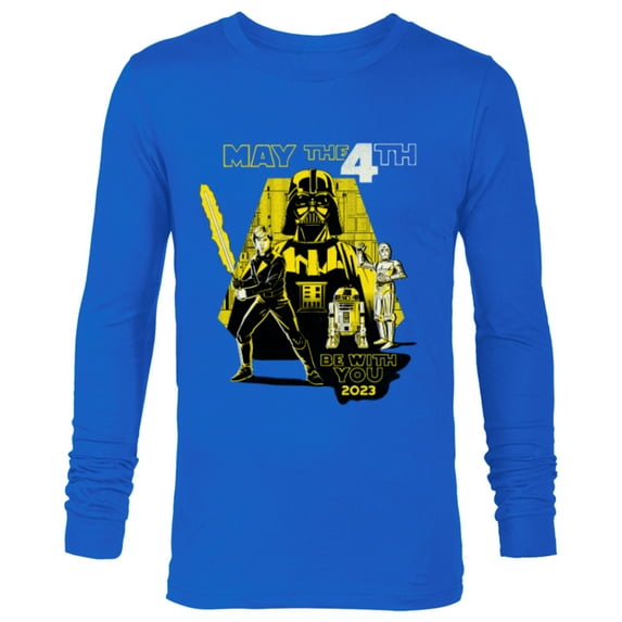 Star Wars Day May the 4th Be With You Return of the Jedi 40 - Long Sleeve T-Shirt for Men - Customized-Navy
