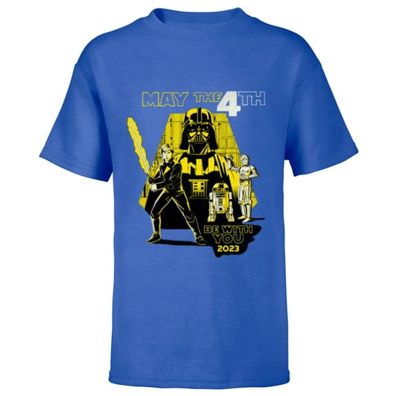 Star Wars Day May the 4th Be With You Return of the Jedi 40 - Short Sleeve T-Shirt for Kids - Customized-Royal