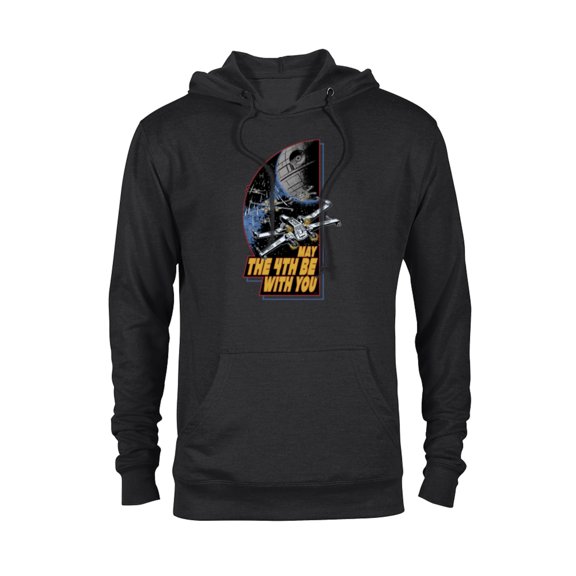 Star Wars Day May the 4th Be With You Vintage Space Battle - Pullover Hoodie for Adults - Customized-Black