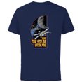 thumbnail image 1 of Star Wars Day May the 4th Be With You Vintage Space Battle - Short Sleeve Cotton T-Shirt for Adults - Customized-Navy, 1 of 5