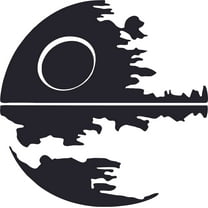 Star Wars Death Star Cartoon Character Wall Art Vinyl Sticker Design Decal Girls Boys Kids Bedroom Nursery Kindergarten Fun Home Children Room Decor Sticker Wall Art Vinyl Decor Size (30x27 inch)