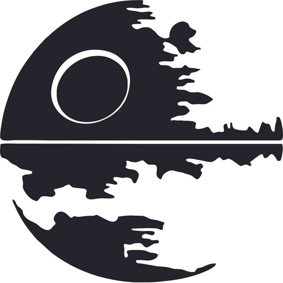 Star Wars Death Star Cartoon Character Wall Art Vinyl Sticker Design Decal Girls Boys Kids Bedroom Nursery Kindergarten Fun Home Children Room Decor Sticker Wall Art Vinyl Decor Size (30x27 inch)