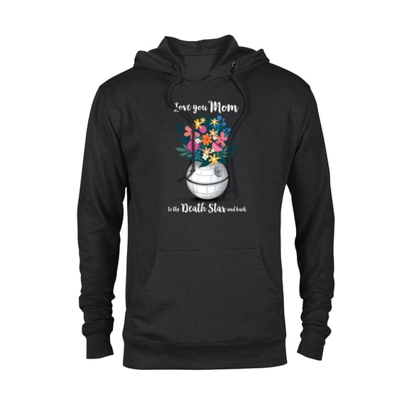 Star Wars Death Star Bouquet Love You Mom Mother's Day - Pullover Hoodie for Adults - Customized-Black