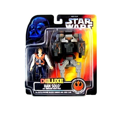 Star Wars: Power of the Force Deluxe Han Solo with Smuggler Flight Pack Action Figure