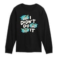 thumbnail image 1 of Star Wars - Didn't Do It Grogu - Toddler Boys Long Sleeve Graphic T-Shirt, 1 of 4