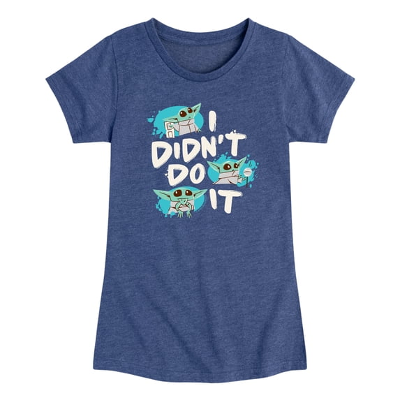 Star Wars - Didn't Do It Grogu - Toddler Girls Fitted Short Sleeve T-Shirt