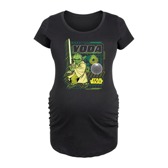 Star Wars - Digital Yoda - Maternity Scoop Neck Tee
