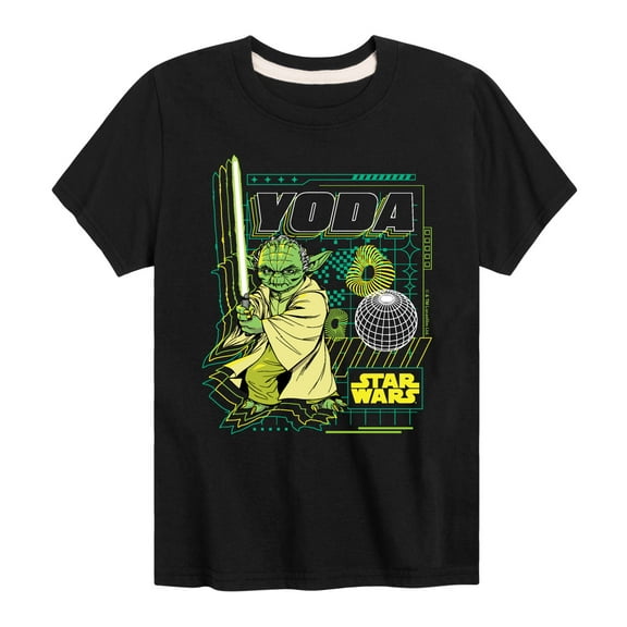 Star Wars - Digital Yoda - Toddler And Youth Short Sleeve Tee