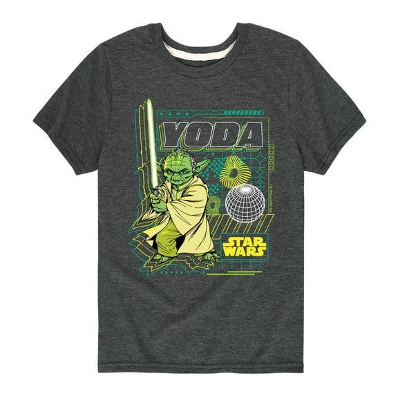 Star Wars - Digital Yoda - Toddler And Youth Short Sleeve Tee