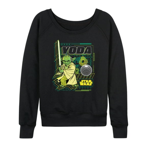 Star Wars - Digital Yoda - Women's French Terry Pullover Sweatshirt