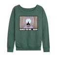 thumbnail image 1 of Star Wars - Dinner For One Women's Lightweight French Terry Wide Neck Long Sleeve Graphic Shirt, 1 of 4