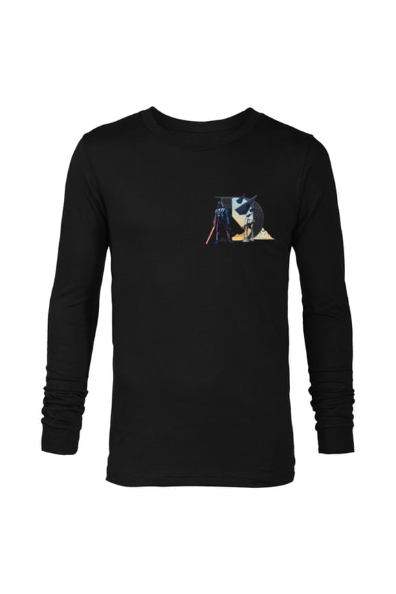 Disney Alphabet Monogram Letter D for Darth Vader - Long Sleeve T-Shirt for Men - Customized-Black