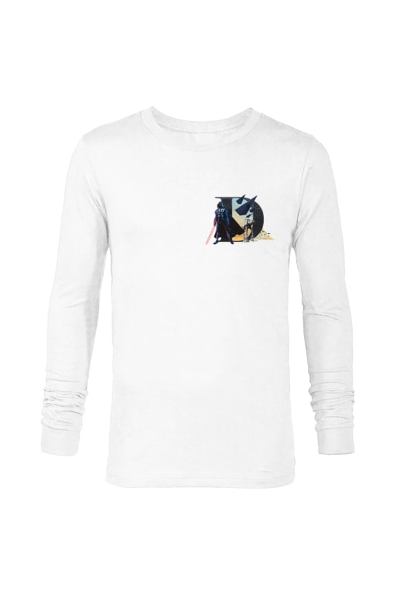 Disney Alphabet Monogram Letter D for Darth Vader - Long Sleeve T-Shirt for Men - Customized-White