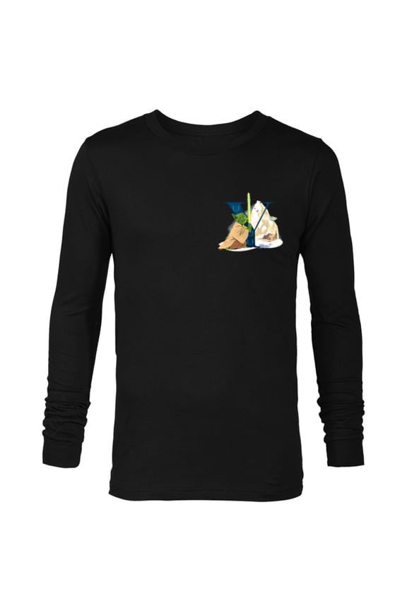 Disney Alphabet Monogram Letter Y for Yoda - Long Sleeve T-Shirt for Men - Customized-Black