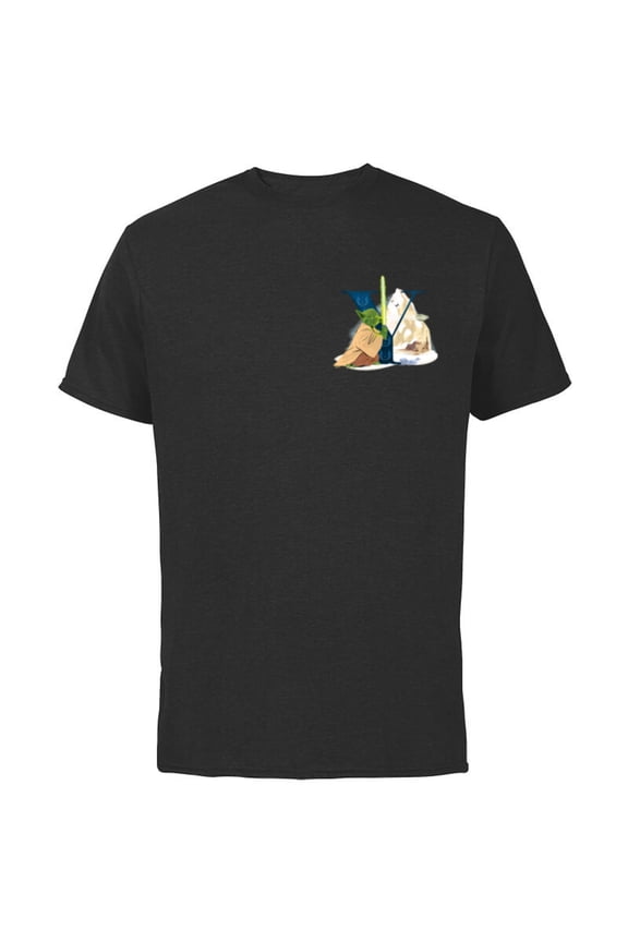 Disney Alphabet Monogram Letter Y for Yoda - Short Sleeve Cotton T-Shirt for Adults - Customized-Black