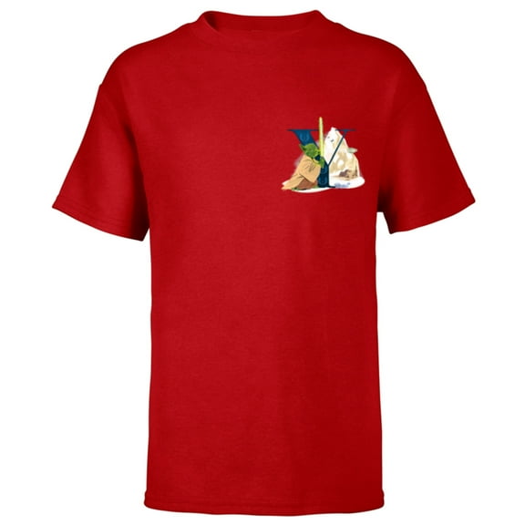 Star Wars Disney Alphabet Monogram Letter Y for Yoda - Short Sleeve T-Shirt for Kids - Customized-Red