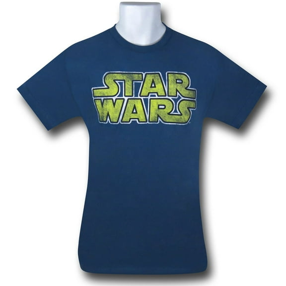 Star Wars Distressed Yellow Logo 30 Single T-Shirt-Men's Medium
