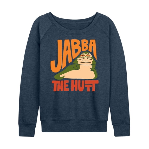 Star Wars - Doodle Jabba Hutt - Women's French Terry Pullover Sweatshirt
