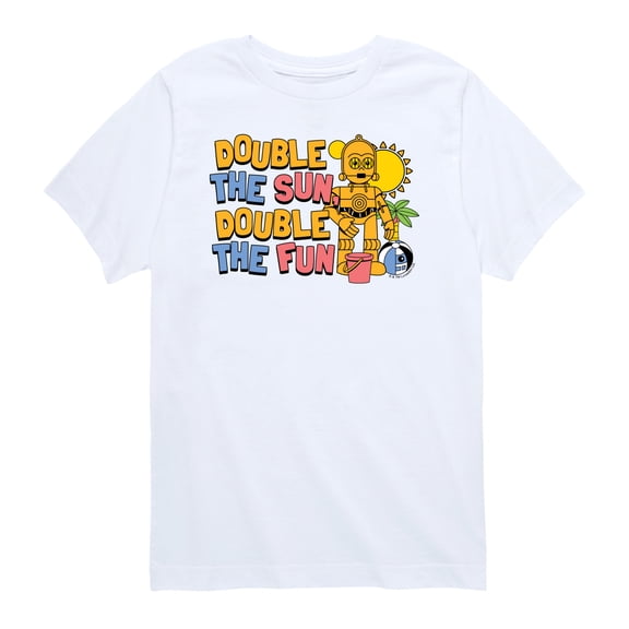 Star Wars - Double the Sun Double the Fun - Toddler Boys Short Sleeve Graphic T-Shirt