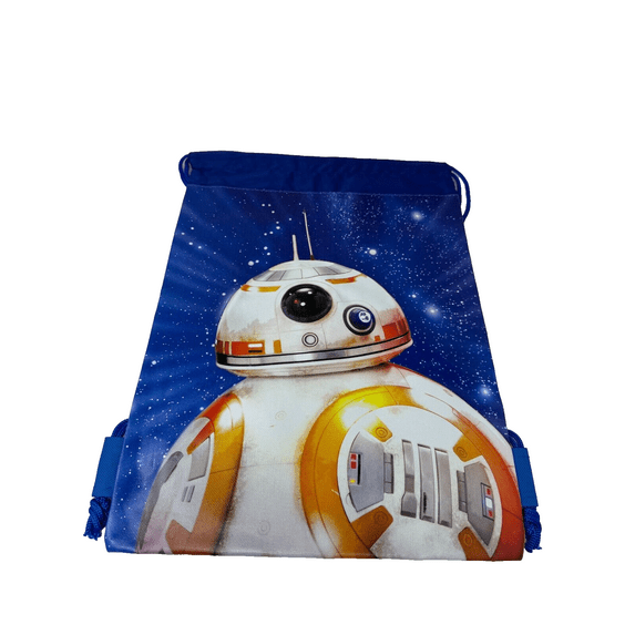 Star Wars Drawstring Backpack School Sport Grey Gym Bag- BB8 ONLY