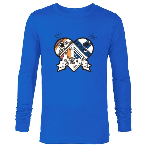 Star Wars Droid BB-8 and R2-D2 Buddies 4 Life - Long Sleeve T-Shirt for Men - Customized-Navy